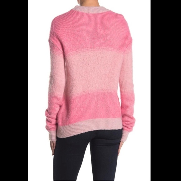 Scotch & Soda Pink Brushed Lambs Wool Ombre Crewneck Sweater - Picture 2 of 7